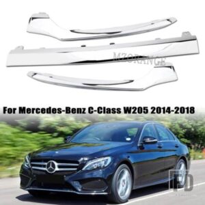 メルセデスベンツ C クラス W205 2014-2018 C300 C400 C63 フロントバンパートリムストリップクロームモールドリップクロームトリム