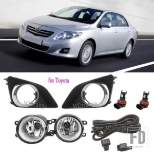フォグランプ LED フォグランプトヨタカローラ 2008 2009 2010 フォグランプアセンブリクロームフォグライトカバーグリルベゼルヘッドライト