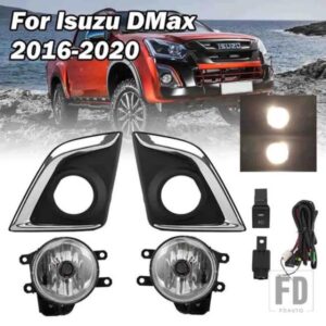 フォグランプいすゞ D-MAX 2016-19 フロントバンパーハロゲンフォグランプフレーム駆動カーパーツカバーアクセサリー