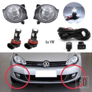 フォグランプ VW ジェッタ 6 MK6 ゴルフ 6 LED フォグランプキャディトゥーランティグアンヘッドライトフォグランプカバーグリルカーアクセサリー