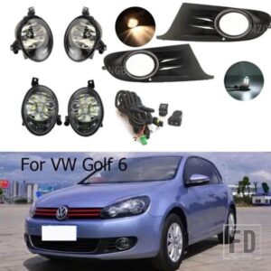 VW MK6 ゴルフ 6 IV カブリオレ LED フォグランプフォグランプカバーグリルベゼルフレームハロゲンドライビングランプヘッドライトカーアクセサリー