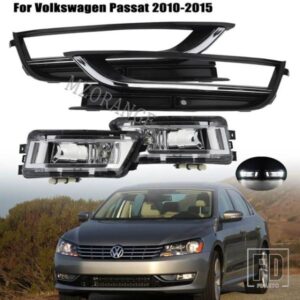 自動フロントフォグランプ VW パサート B7 2011-15 ヘッドライトフォグランプクロームグリルバンパーカバー 56D853665