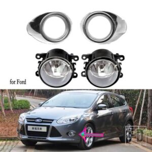 LED フォグランプフォードフォーカス 3 2012 2013 2014 クロームフォグライトカバーグリルフォグランプフレームヘッドライトフォグライトワイヤーハーネス