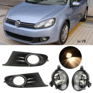 フォグランプ VW ゴルフ 6 MK6 カブリオレ 2009-2013 ヘッドライト LED フォグライトフォグランプカバーグリルベゼルフレームハロゲンドライビングランプ