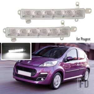 LED DRL プジョー 308 107 108 パートナー牧場ヘッドライトシトロエン C3 C1 ベルランゴ B9 MK2 C-エリゼドライビングランプアクセサリー