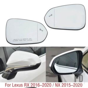 加熱サイドミラーガラスレクサス RX350 NX300H RX450H RX NX NX200T 2015-2022 死角ハザードウイングバックミラー加熱ミラー