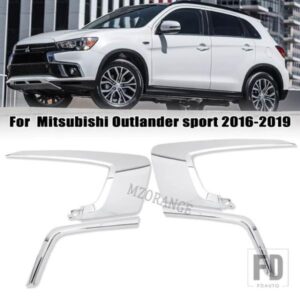 三菱 ASX RVR アウトランダースポーツ 2016-2019 フロントバンパートリムヘッドライトアンダークロームストリップフォグライトカバーアクセサリー