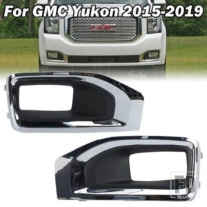 フォグランプクロームカバーグリル GMC ユーコン 2015-19 フォグランプベゼルフロントバンパーフォグライトヘッドライトアクセサリー