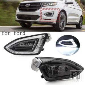 フォードエッジ 2015 2016-2018 LED DRL ヘッドライトフォグライト FOGLIGHTS ASSY カバーフレームグリルデイライトカーアクセサリー米国モデル
