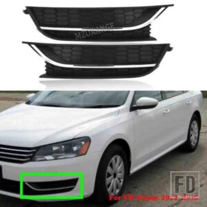 フォグライトカバー VW パサート 2012-15 フロントバンパーグリルフォグランプヘッドライトトリムアクセサリー USA モデル