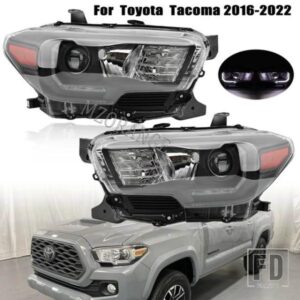 ヘッドライトトヨタタコマ 2016-22 ハロゲン LED ウインカー DRL ヘッドライトヘッドランプアセンブリ