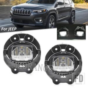 LED フォグランプジープチェロキー 2019-21 LED ヘッドライトフロントバンパーフォグランプドライビングランプカーアクセサリー 68410368AB