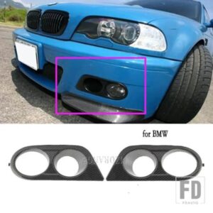 フォグライトカバー BMW E46 M3 2001-2006 のフォグランプグリルフレーム周囲エアダクトフォグランプフードカーボン