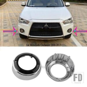 三菱アウトランダー 2008 2009 2010-2012 フォグランプカバーフォグランプフロントバンパーヘッドライト穴カバーグリルベゼルフレーム