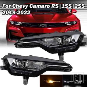 LED ヘッドライトシボレーカマロ 2019 2020 RS |1SS |2SS ヘッドランプ LED DRL プロジェクターウィンカーヘッドライトフロントヘッドランプ