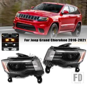 ヘッドライトジープグランドチェロキー 2017-2020 2021 車 HID キセノンヘッドライトヘッドランプ DRL 低高ビームライトウィンカーライト