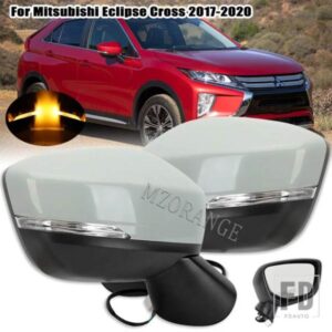 サイドミラーアセンブリ三菱エクリプスクロス 2017 2018-2021 LED リアビューウィンカーライトカーアクセサリー加熱レンズ
