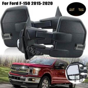 サイドミラーフォード F150 F-150 ピックアップトラック 2015-2020 LED ウィンカーライトパドルライト電源加熱レンズ折りたたみ ASSY