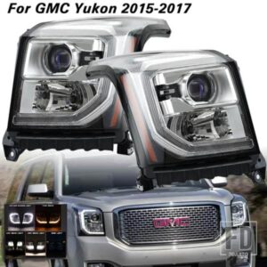 ハロゲンヘッドライト GMC ユーコン 2015-2017 LED DRL プロジェクターヘッドライトヘッドランプウィンカーライトローハイビームランプアクセサリー