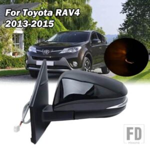 バックミラーサイドミラートヨタ RAV4 2013 2014 2015 アウター加熱ミラーカバーウィンカーライト 3/7 ピンアクセサリー