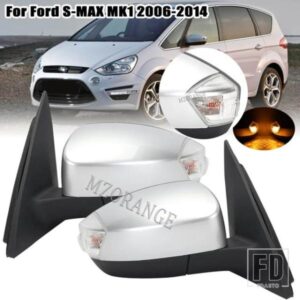 自動加熱サイドミラーアセンブリフォード S-MAX 2006-15 カバーダブルウィンカーライト