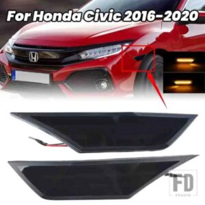 LED サイドマーカーライトホンダシビック 2016 2017 2018 2020 自動リフレクターウィンカーライトフェンダーライトアクセサリー 1 ペア