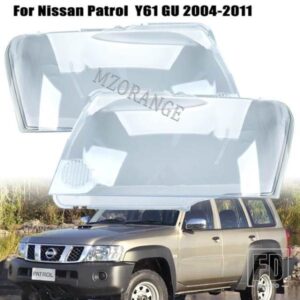 ヘッドライトカバー日産パトロール Y61 GU 2004 2005-2010 2011 ヘッドライトシェルクリアヘッドランプカバー LAMPSHDADE レンズカバー