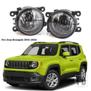 LED フォグランプジープレネゲード 2015-2018 ジープコンパスヘッドライトフォグライトグリル 9LED チップペアアクセサリー