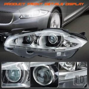 キセノン HID EU ヘッドライトジャガー XJ XJL 2011-2016 LED DRL 左助手席側ハロゲンヘッドライトヘッドランプカーアクセサリー