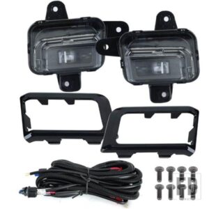 2X フロント LED フォグランプ GMC シエラ 1500 2022 2023 2024 ドライビングランプ配線ヘッドライトフォグランプカバーフレームキットアクセサリー