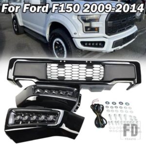 フォード F-150 2009-2014 フロントアンダーバンパーグリル LED DRL デイタイムランニングライトフォグランプカバーヘッドライトカーアクセサリー