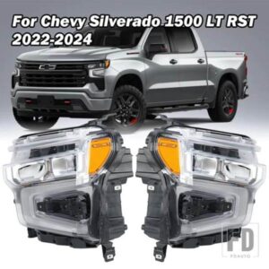 ヘッドランプヘッドライトシボレーシルバラード 1500 LT RST 2022 2023 2024 ヘッドランプ DRL バルブ無カーアクセサリー 1 個