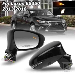 サイドウイングミラーレクサス ES350 ES300H 2013-2018 CT IS350 IS250 LS GS LED バックミラーウィンカーランプドア加熱ミラーライト