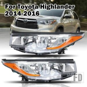 ヘッドライトトヨタハイランダー 2014 2015 2016 ヘッドランプヘッドランプウィンカーライト DRL 低高ビームライトカーアクセサリー
