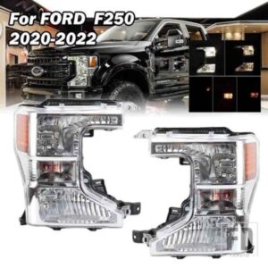 ハロゲンヘッドライトフォード F-250 スーパーデューティ 2020 2021 2022 フロントヘッドランプウィンカーカーアクセサリー米国バージョン F250/350/450