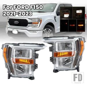 ヘッドライトフォード F150 2021-23 F-150 ヘッドランプデイタイムランニングライトハロゲンヘッドライトサイドライトアセンブリスタイリング