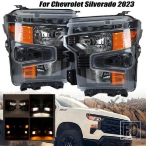 ヘッドライトシボレーシルバラード 1500 2022 2023 2024 ヘッドランプハロゲン電球ヘッドライトロービーム H11 ハイビーム HB3 電球