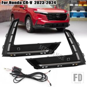 ホンダ CRV CR-V 2023 2024 LED DRL デイタイムランニングライトデイライトダイナミックウィンカーフォグランプ 3 色カーアクセサリー