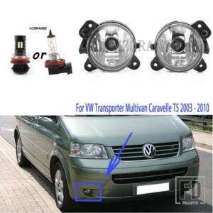 フォグランプフォルクスワーゲン T5 トランスポーターマルチバンカラベル 2003-2010 ハロゲン LED フォグランプ DRL ヘッドライトフォグランプアクセサリー