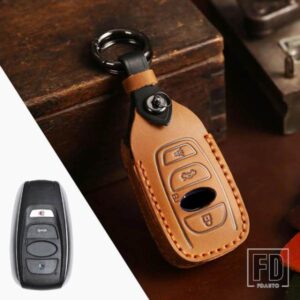 革キーケースカバーシェルスバル BRZ フォレスターレガシィアウトバック WRX STI インプレッサ XV CROSSTREK プロテクター FOB アクセサリー
