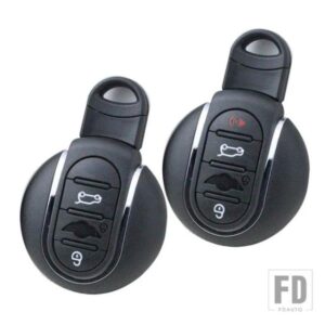 3 4 ボタンスマートキーリモートシェル FOB ケースハウジング BMW ミニクーパー F54 F55 F56 F57 F60 2015-18