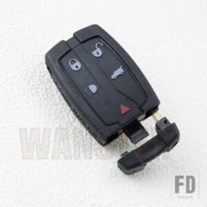 5 ボタン車スマートキー交換リモートキーシェル FOB ケースハウジングランドローバーフリーランダー 2 3 言葉付き