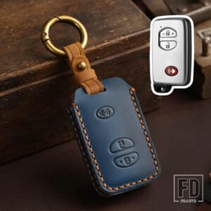 4 ボタン LEATEHR キー FOB ケーストヨタプリウス 30 アルファアクアランドクルーザーオーリスレクサス LC 200 2012 2013 2014 アクセサリー
