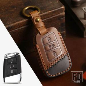 シュコダ SUPERB A7 2022 2023 フォルクスワーゲン VW ティグアン MK2 MAGOTAN パサート B8 CC 革スマートキーケースカバーアクセサリー