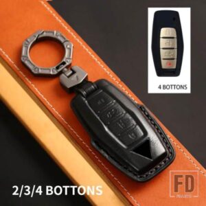 2/3/4 ボタン革スマートキー FOB ケースキーホルダー 2022 2023 三菱アウトランダーリモートキーカバーシェルアクセサリー