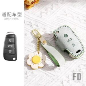 アウディ A3 8L 8P A4 B6 B7 B8 A6 C5 C6 4F RS3 Q3 Q7 TT 8L 8V S3 革折りたたみキーケースカバーキー FOB シェルアクセサリー