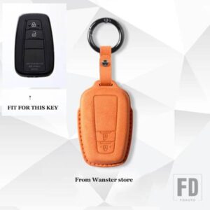 革キーケースカバートヨタカローラプリウスカムリ CHR C-HR RAV4 アルティスランドクルーザープラドアクセサリー 2/3/4 ボタンキー