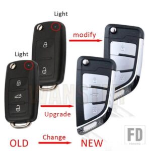 2 3 ボタンキー FOB ケースシェルハウジングフォルクスワーゲン VW