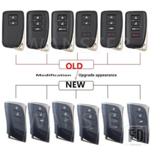 アップグレードキー FOB ケースシェルハウジングトヨタランドクルーザー 200 プラド 150 LC200 LC150 レクサス
