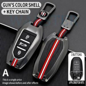 プジョー 2008 3008 308 408 508 4008 5008 シトロエン C4 C6 C3-XR 3 ボタン金属キーカバー FOB ケースシェル